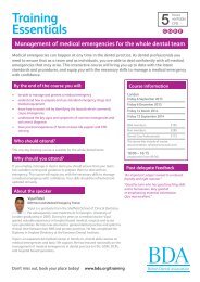 Medical emergencies - the British Association of Dental Therapists