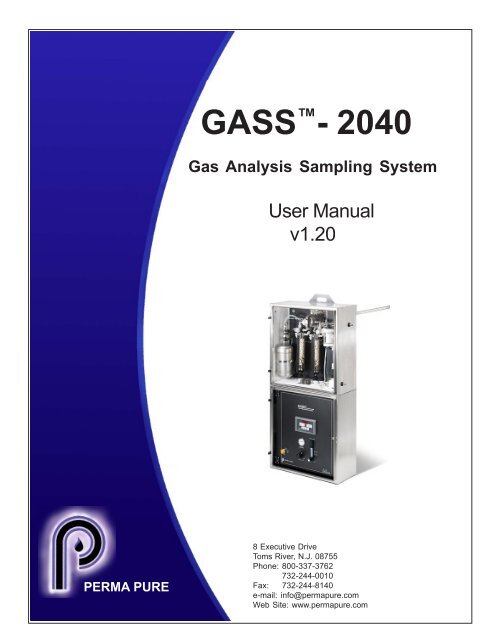 GASS 2040 Manual.pmd - Perma Pure LLC