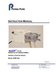 Model 3KPB Peristaltic Pump Manual - Perma Pure LLC