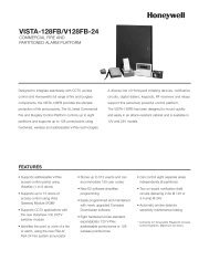 Vista 128FB Data Sheet - Patriot Alarm Systems, Inc.