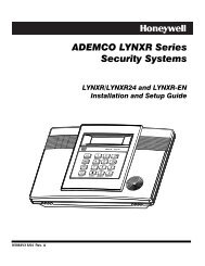 ADEMCO LYNXR Series Security Systems - Patriot Alarm Systems ...