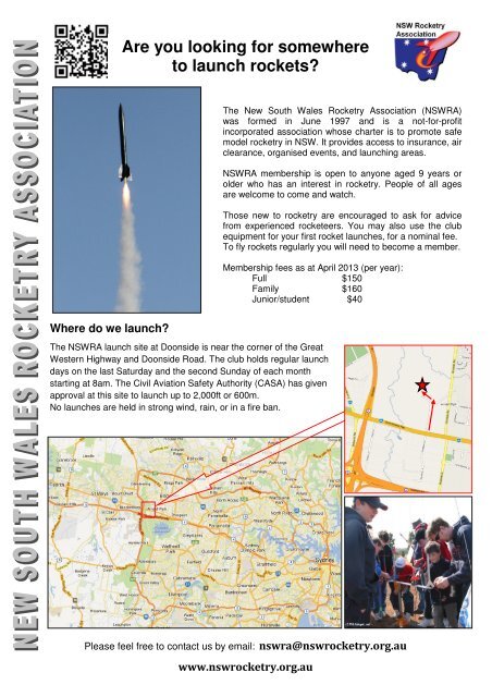 NSWRA 2 page brochure Version 12 - NSW Rocketry Association