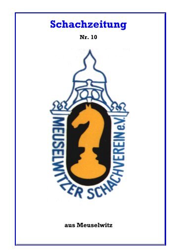 Schachzeitung 10 - Meuselwitzer Schachverein