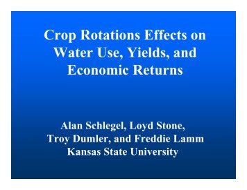 GMD #1 Crop Rotations - Kansas Water Office