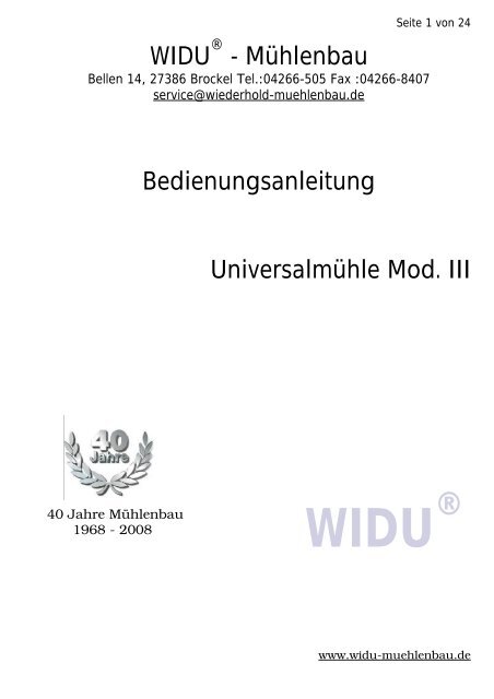 WIDU - Udal Wiederhold