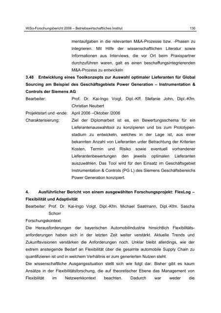 Forschungsbericht 2006 - am Fachbereich ...