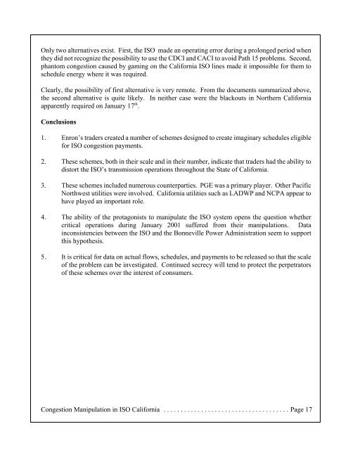 Congestion Manipulation - McCullough Research