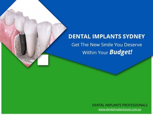 Affordable and High Quality Dental Implants in Sydney & Melbourne