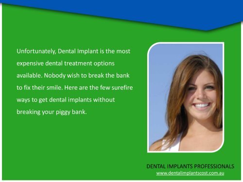 Affordable and High Quality Dental Implants in Sydney & Melbourne