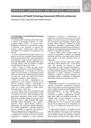 Introduzione all'Health Technology Assessment (HTA) del ... - Ijph.it