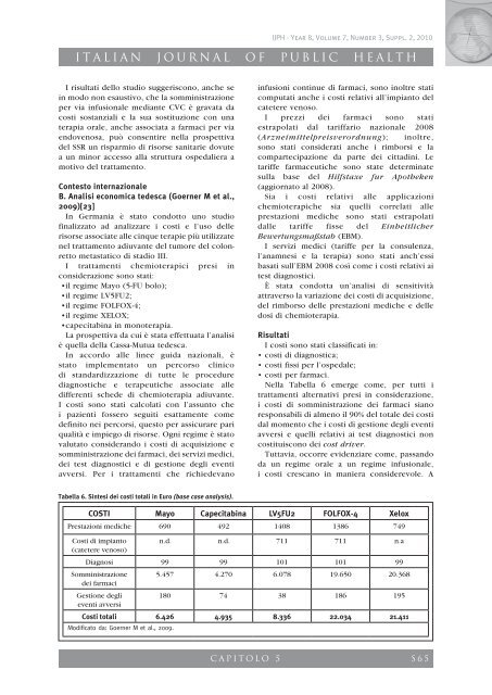 ITALIAN JOURNAL OF PUBLIC HEALTH Aspetti economici ... - Ijph.it