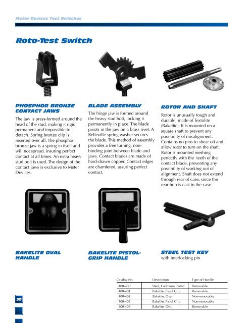 TEST SWITCHES TEST SWITCHES - Brooks Utility