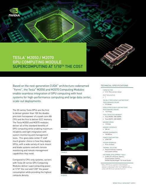 Nvidia tesla hotsell m2050