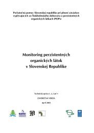 Monitoring perzistentnÃ½ch organickÃ½ch lÃ¡tok v Slovenskej ... - SHMÃ