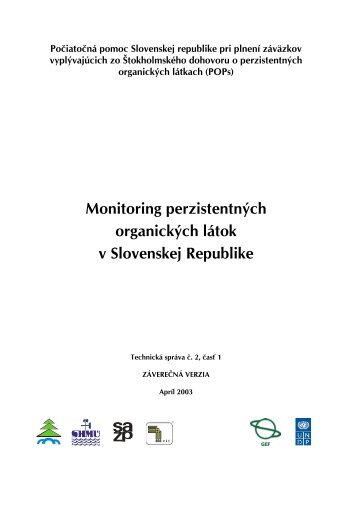 Monitoring perzistentnÃ½ch organickÃ½ch lÃ¡tok v Slovenskej ... - SHMÃ