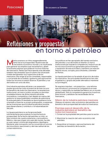 Reflexiones y propuestas en torno al petróleo - Coparmex