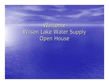 Wilson Lake Water Supply Open House - Kansas Water Office