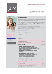 ACP Forum Tirol Einladung 2011 - jurXpert