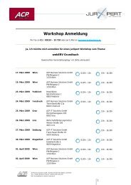 Workshop Anmeldung - jurXpert