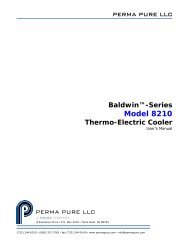 8210 Classic Cooler Manual - Perma Pure LLC