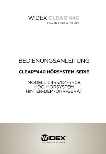 Bedienungsanleitung - Widex
