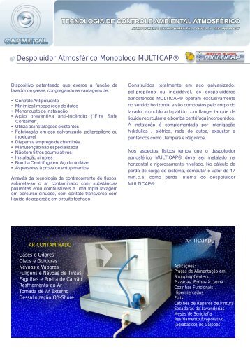 Despoluidor AtmosfÃ©rico Monobloco MULTICAPÂ® - Capmetal