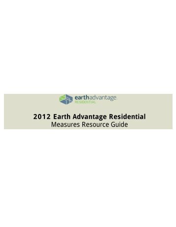 EA New Homes Measures Guide - Earth Advantage