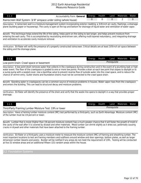 EA New Homes Measures Guide - Earth Advantage