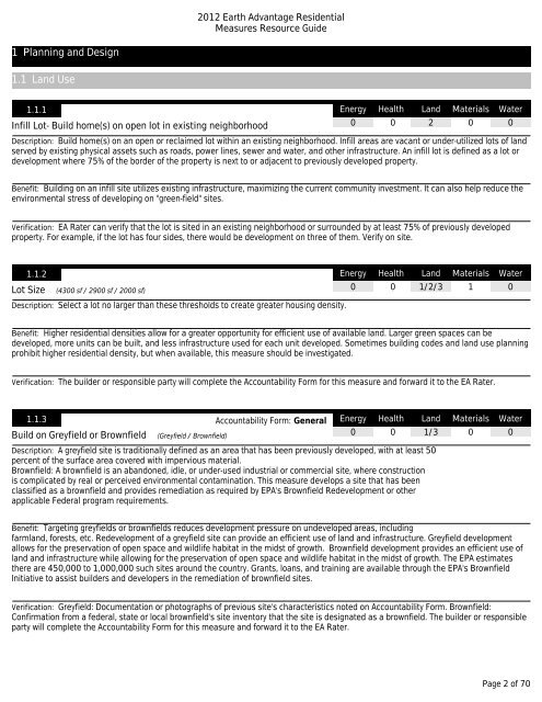 EA New Homes Measures Guide - Earth Advantage