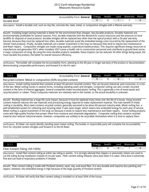 EA New Homes Measures Guide - Earth Advantage