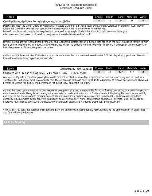 EA New Homes Measures Guide - Earth Advantage