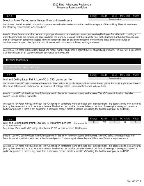 EA New Homes Measures Guide - Earth Advantage