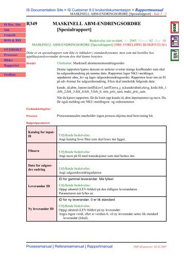 R349 MASKINELL ABM-ENDRINGSORDRE [Spesialrapport]