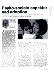Psyko-sociale aspekter ved adoption af Lars von der Lieth, artikel fra ...