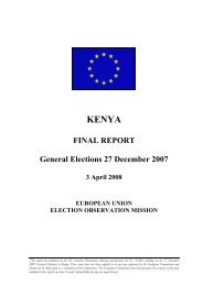EU Final Report On 2007 General Elections In Kenya