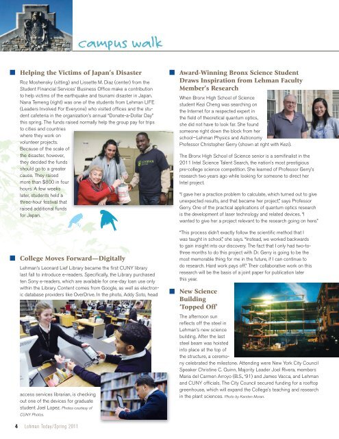 Spring 2011 Issue - Lehman College