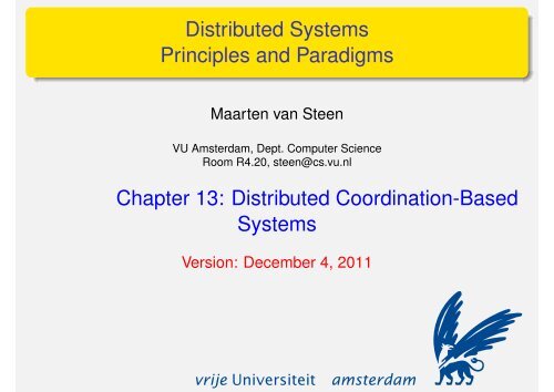 Distributed Coordination-Based Systems - Maarten van Steen