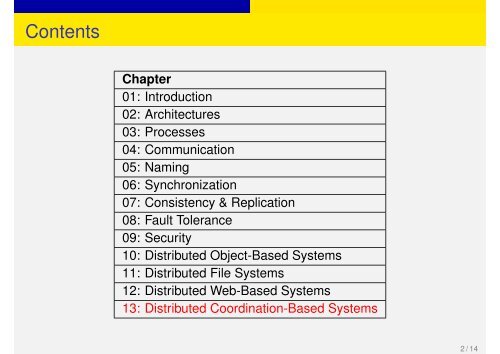 Distributed Coordination-Based Systems - Maarten van Steen