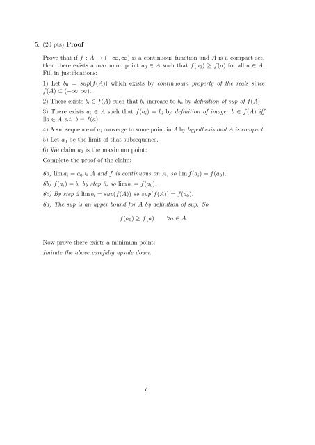 Sample Exam Solutions