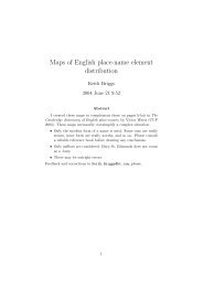 Maps of English place-name element distribution - Keith Briggs