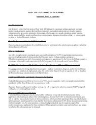 THE CITY UNIVERSITY OF NEW YORK - Lehman College - CUNY