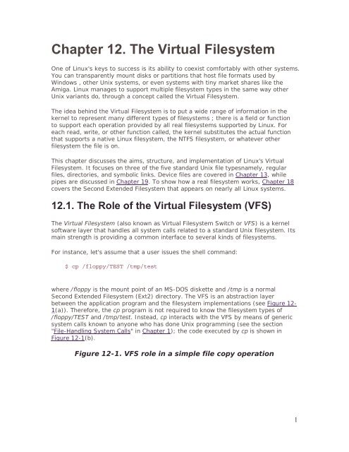 Chapter 12. The Virtual Filesystem - cloudxy