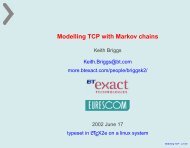 Modelling TCP with Markov chains - Keith Briggs