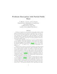 Predicate Encryption with Partial Public Keys - Cryptology ePrint ...