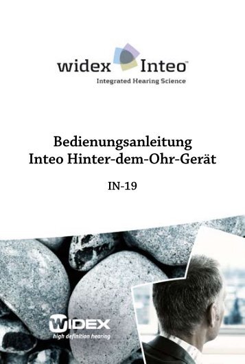 Bedienungsanleitung Inteo Hinter-dem-Ohr-Gerät - Widex