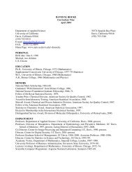 DAVID M. ROCKE Curriculum Vitae April 2004 Department of ...