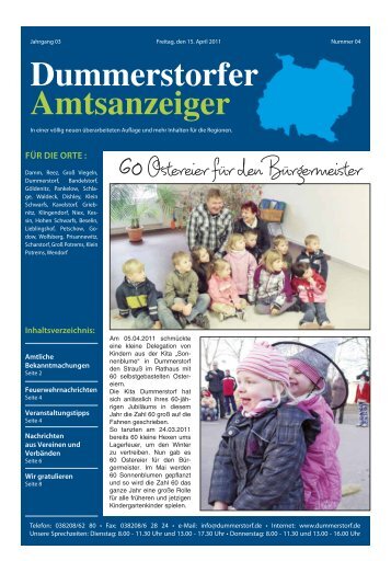 Dummerstorfer Amtsanzeiger