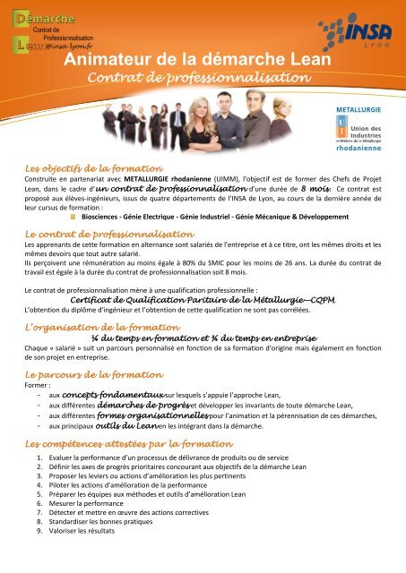 Brochure DÃ©marche Lean.pdf - DÃ©partement GÃ©nie Industriel - INSA ...