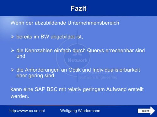 Balanced Scorecard mit SAP SEM Wolfgang Wiedermann