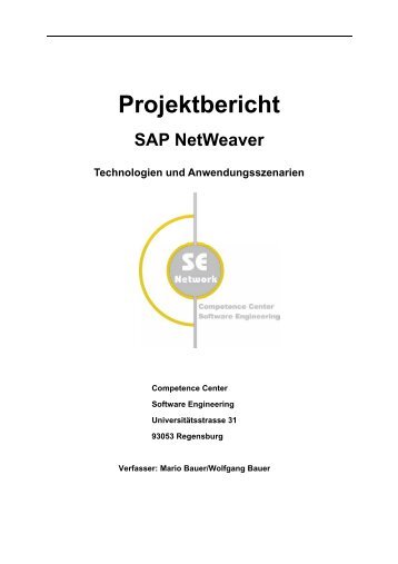 SAP NetWeaverÂ® Technologien und Anwendungsszenarien - Bericht